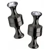Stainless Steel Pince-tétons Magnet Pins Noires x2